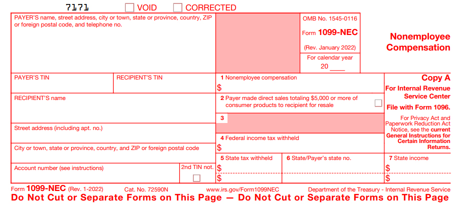 2022 Form 1099 for the State of Missouri